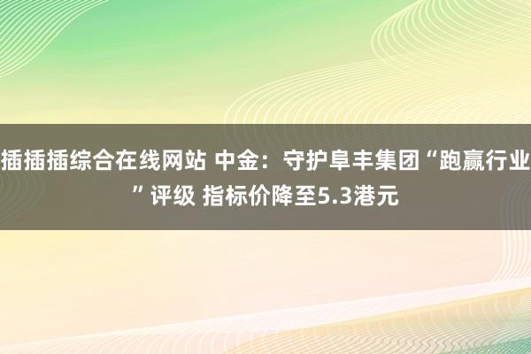 插插插综合在线网站 中金：守护阜丰集团“跑赢行业”评级 指标价降至5.3港元