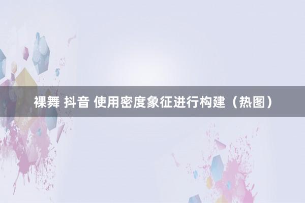 裸舞 抖音 使用密度象征进行构建（热图）