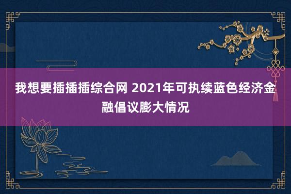 我想要插插插综合网 2021年可执续蓝色经济金融倡议膨大情况